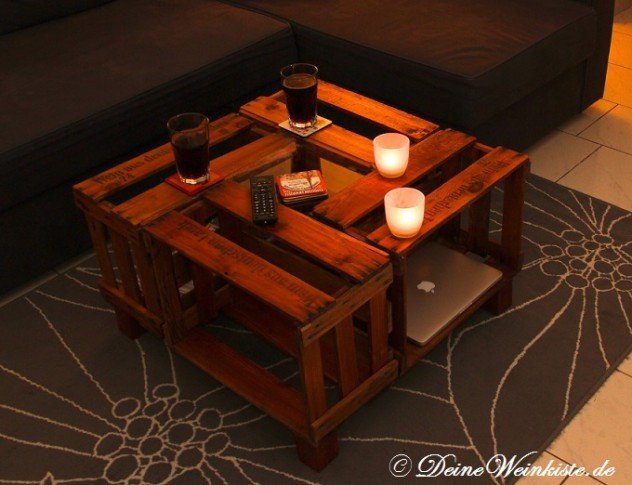 couchtisch weinkisten recycling upcycling